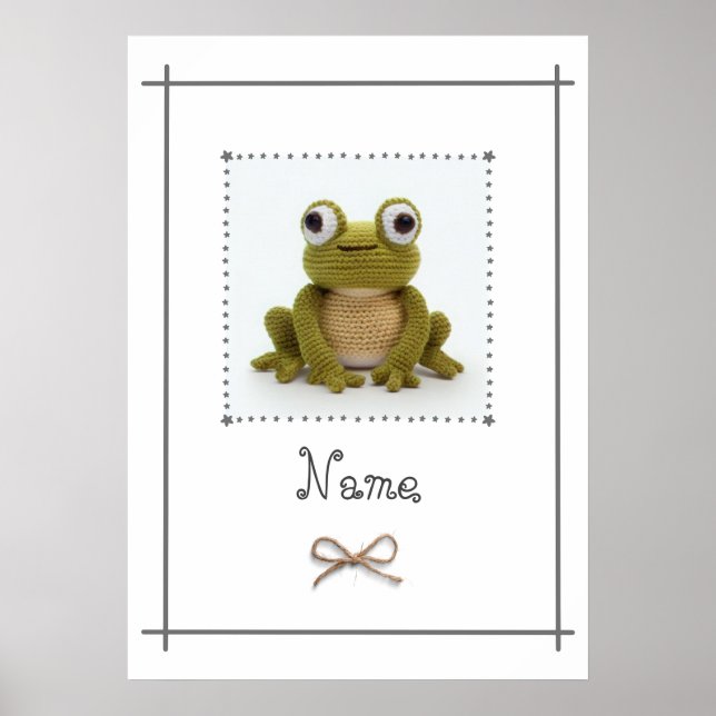 Affiche Grenouille Crochet Baby Nursery Wall Art personnal (Devant)