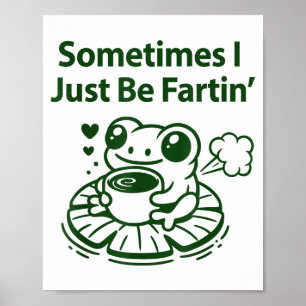 Affiche Grenouille de grenouillette qui péte drôle Péte pa
