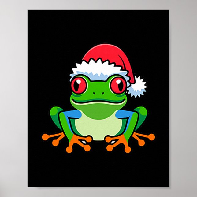 Affiche Grenouille de l'arbre aux yeux rouges de Noël Pull (Devant)
