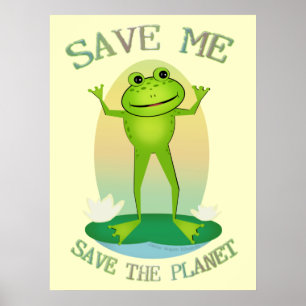 Affiche Grenouille De l'environnement jour des terres