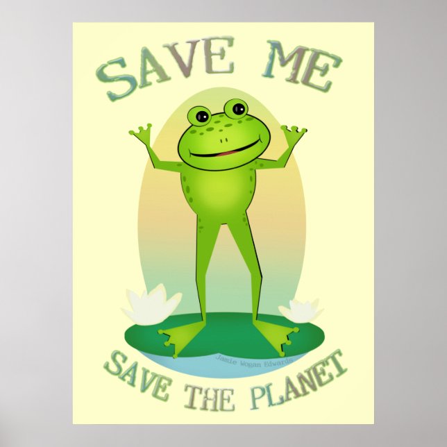 Affiche Grenouille De l'environnement jour des terres (Devant)