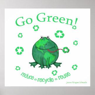 Affiche Grenouille De l'environnement jour des terres