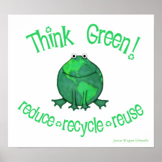 Affiche Grenouille De l'environnement jour des terres