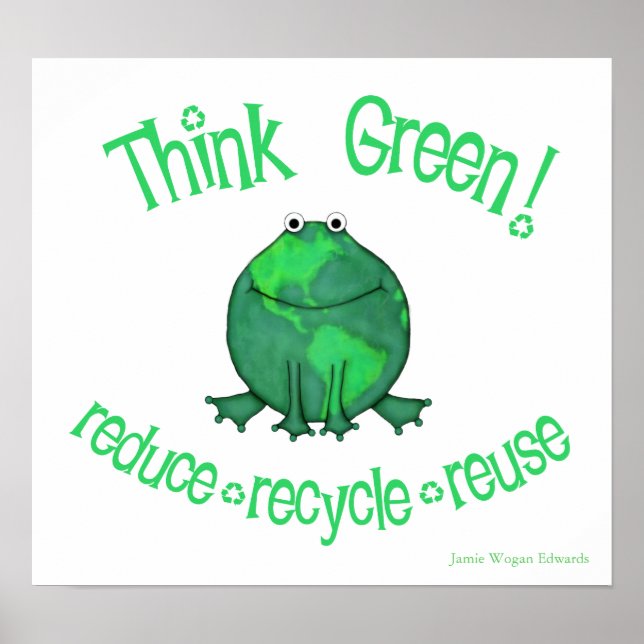 Affiche Grenouille De l'environnement jour des terres (Devant)