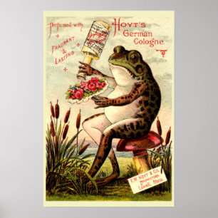 Affiche Grenouille de l'époque victorienne sur Toadstool P
