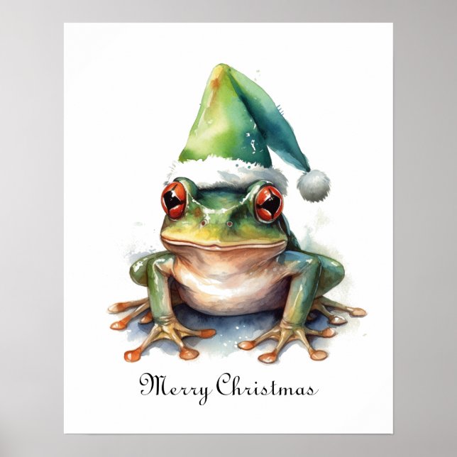 Affiche Grenouille de Noël Folâtre, personnalisé (Devant)