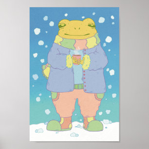 Affiche Grenouille d'hiver confortable
