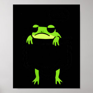 Affiche Grenouille drôle Amateur d'animaux Trompeur Fouine