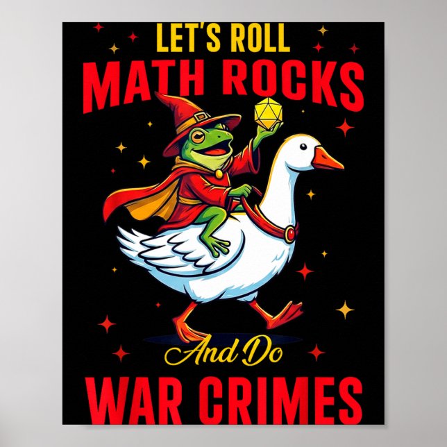 Affiche Grenouille drôle, lançons les rochers de maths et  (Devant)