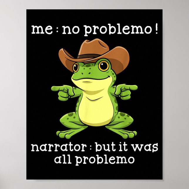 Affiche Grenouille drôle moi pas de problème Narrateur mai (Devant)
