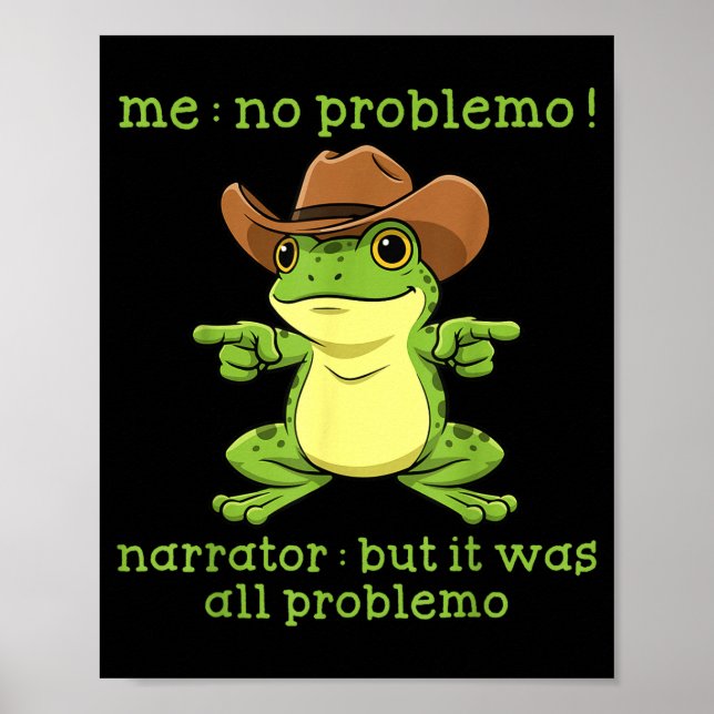 Affiche Grenouille drôle moi pas de problème Narrateur mai (Devant)