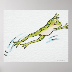 Affiche Grenouille en saut 2
