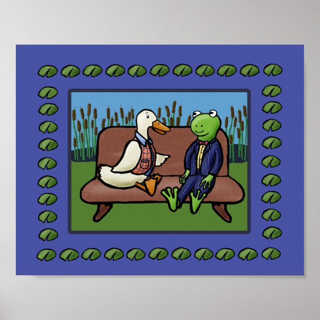 Affiche Grenouille et canard (Devant)