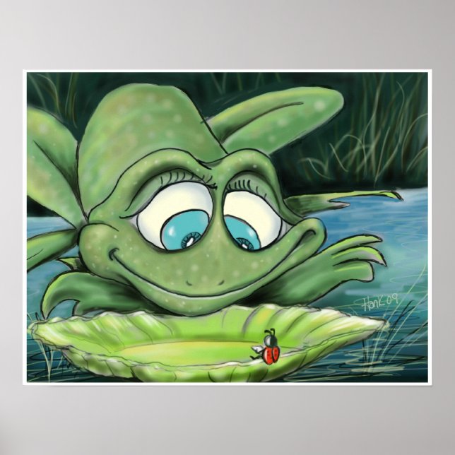 Affiche Grenouille et coccinelle (Devant)