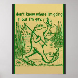 Affiche grenouille gay