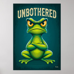 Affiche Grenouille imperturbable – Personnage de dessin an
