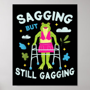 Affiche Grenouille, mais toujours Gagging Frog Drôle Cring