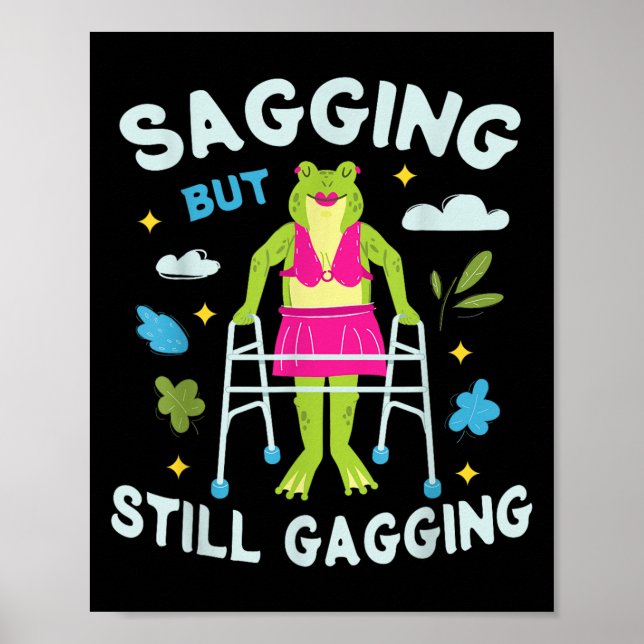 Affiche Grenouille, mais toujours Gagging Frog Drôle Cring (Devant)