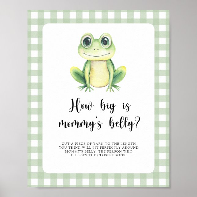 Affiche Grenouille mignonne - quelle est la taille du vent (Devant)
