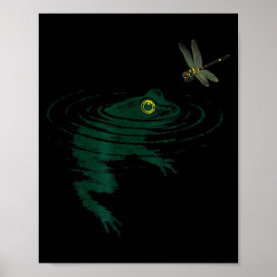 Affiche Grenouille nageante, libellule Grenouille, Graphiq