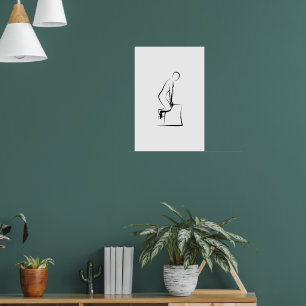 Affiche Grenouille Pilates Face En Pose - Chaise Wunda