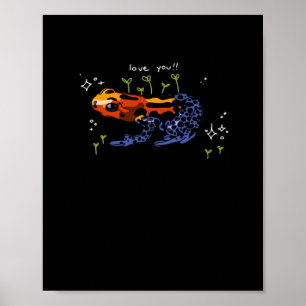 Affiche Grenouille Qui T'Aime Style Classique Simple