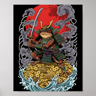 Affiche Grenouille Samouraï de la Fortune – Art du Guerrie