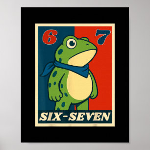 Affiche Grenouille Six Sept Drôle 6 7 Mème Génération Alph
