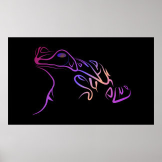 Affiche Grenouille stylisée