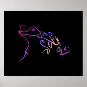 Affiche Grenouille stylisée
