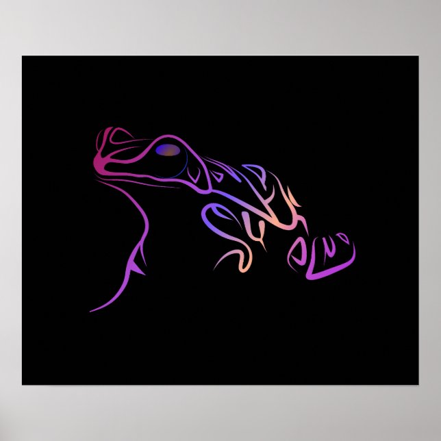 Affiche Grenouille stylisée (Devant)