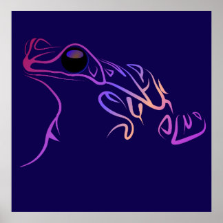 Affiche Grenouille stylisée