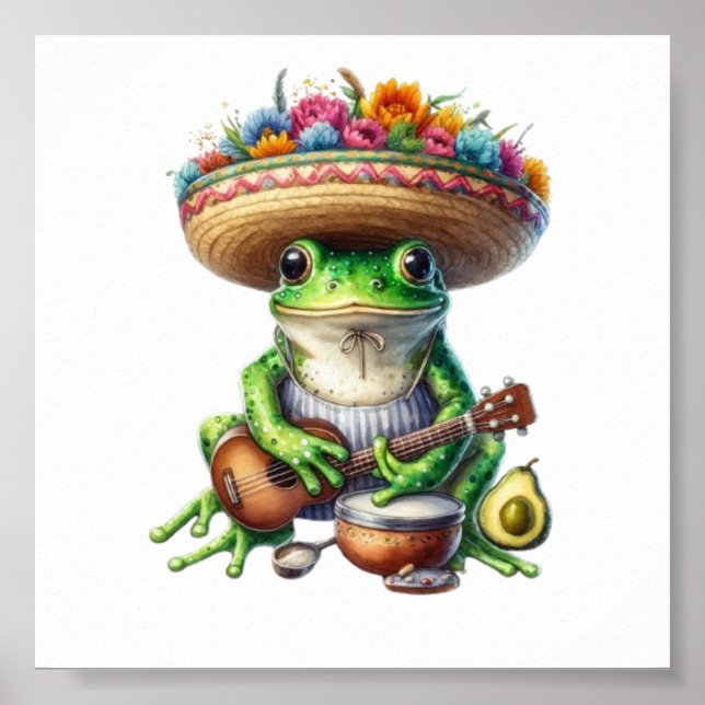 Affiche Grenouille verte musicale (Devant)