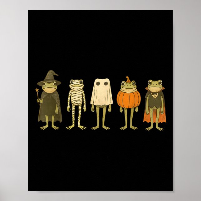 Affiche Grenouille Whimsical Assistant Halloween maman Fun (Devant)