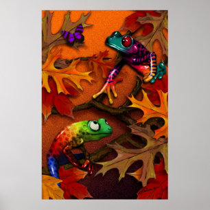 Affiche Grenouilles de chute