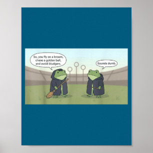 Affiche Grenouilles de sorcier drôles