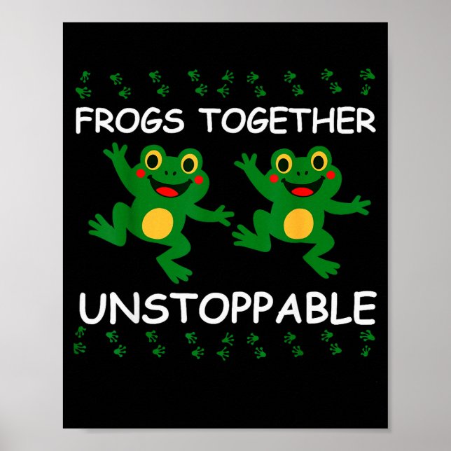 Affiche Grenouilles ensemble imparables amateurs d'animaux (Devant)