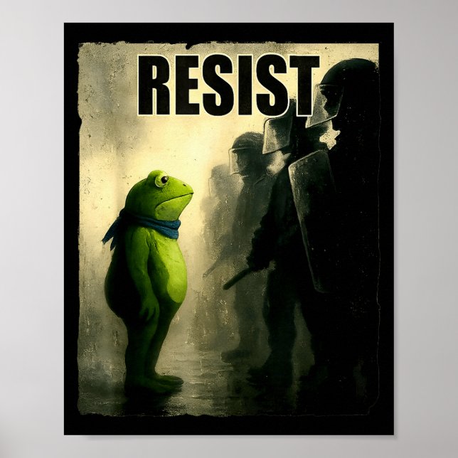 Affiche Grenouilles résistent Grenouille de protestation d (Devant)