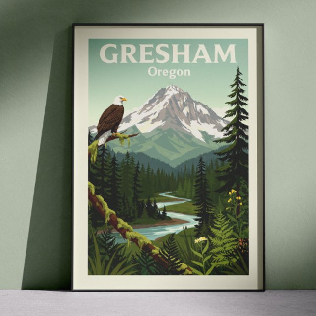 Affiche Gresham Oregon vintage (Créateur téléchargé)