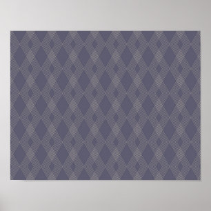 Affiche Grey, cool, trendy, simple, modern zig zag pattern