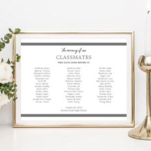 Affiche Grey En Mémoire De Nos Camarades De Classe Réunion