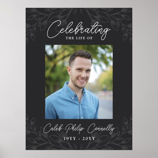 Affiche Grey Faint Greenery Celebry Life Photo (Devant)