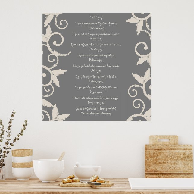 Affiche Grey Swirl Le Faire De Toute Façon (Cuisine)