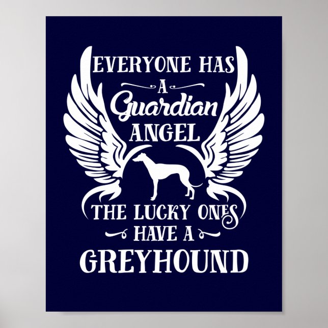 Affiche Greyhound guardian angel typography (Devant)