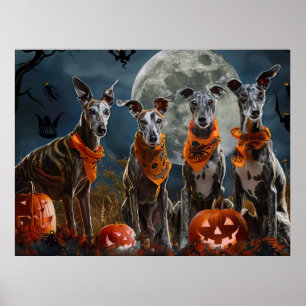 Affiche Greyhound Halloween Éffrayant