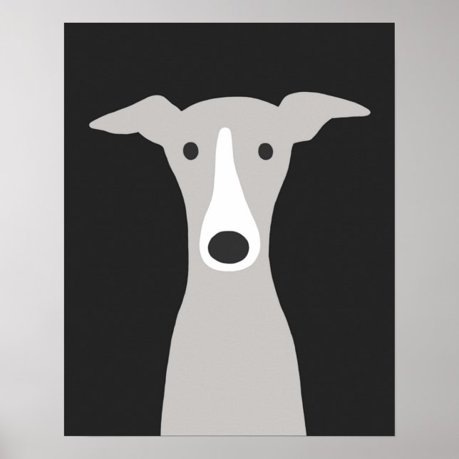 Affiche Greyhound Italien Greyhound mignon Chien Whippet (Devant)
