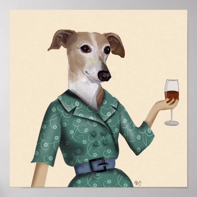 Affiche Greyhound Wine Snob (Devant)