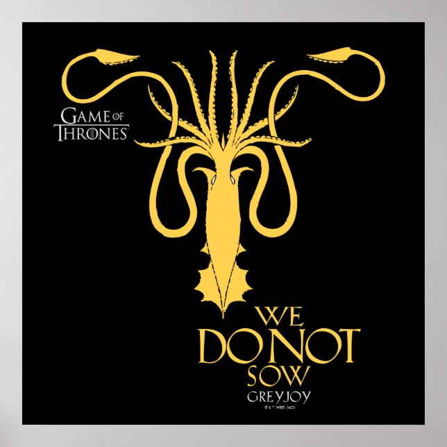 Affiche Greyjoy Sigil - Nous ne semons pas (Devant)