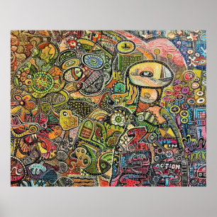 AFFICHE GRFAFITTI-MY WORLD