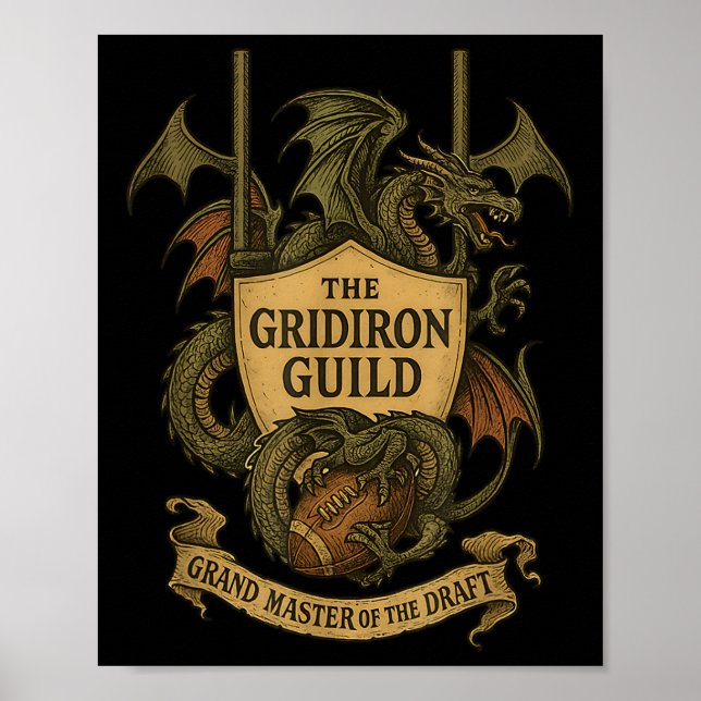 Affiche Gridiron Guild Dragon Emblem Imaginaire Football D (Devant)